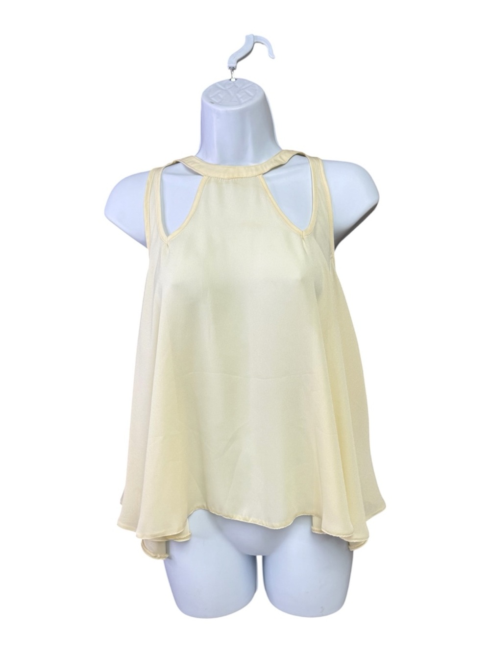 ASOS Light Yellow Keyhole Halter Swing Tank size 6 NWT